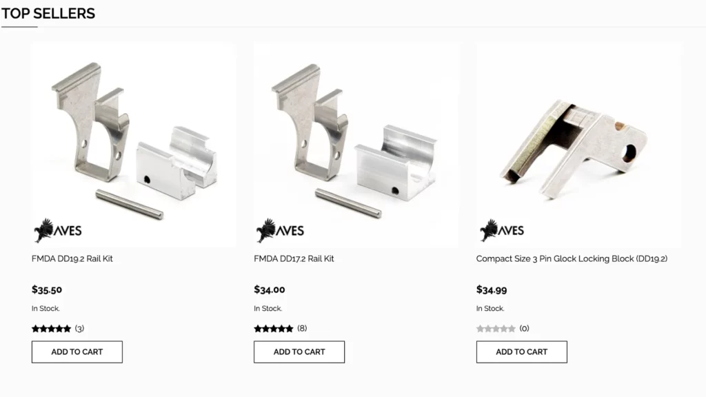 aves rails locking block
