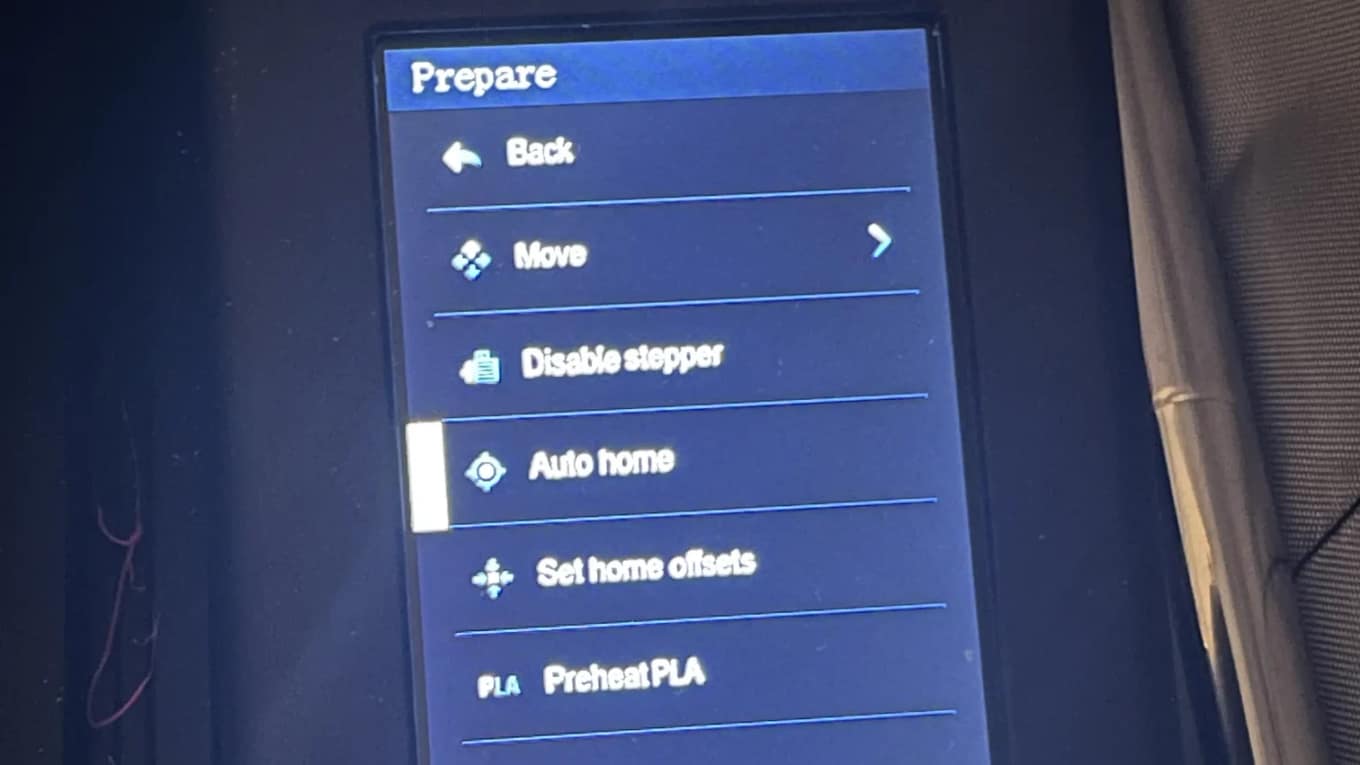 auto home ender 3 printer edited